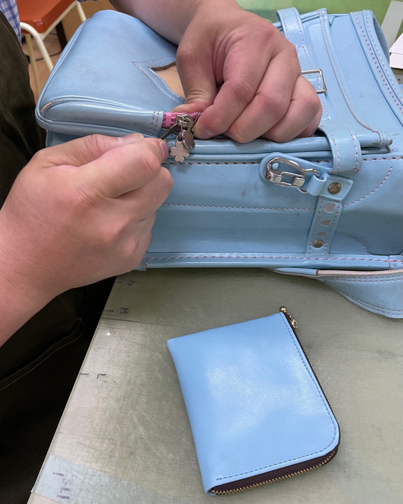 ☆ランドセルリメイク☆　長財布、ハンドルお直しなど 6枚目の画像