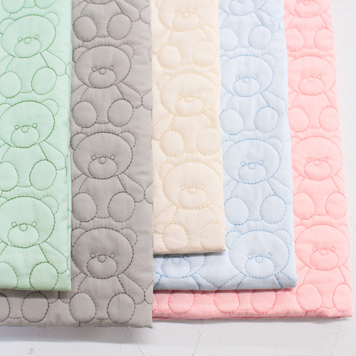 新入荷！『キルティング生地！ぷっくりくまさん 42－ライトベージュ
