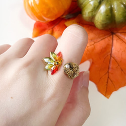 染まりかけのもみじのフォークリング 3枚目の画像