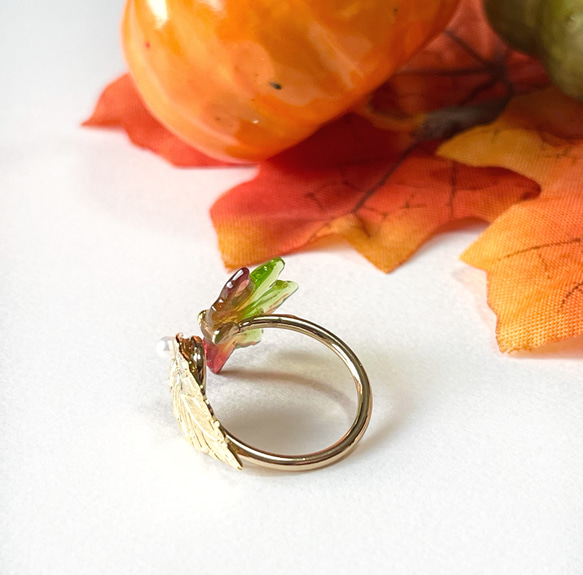 染まりかけのもみじのフォークリング 7枚目の画像