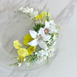 ピーチバーガンディ胡蝶蘭♪ウェディングブーケ アーティフィシャル