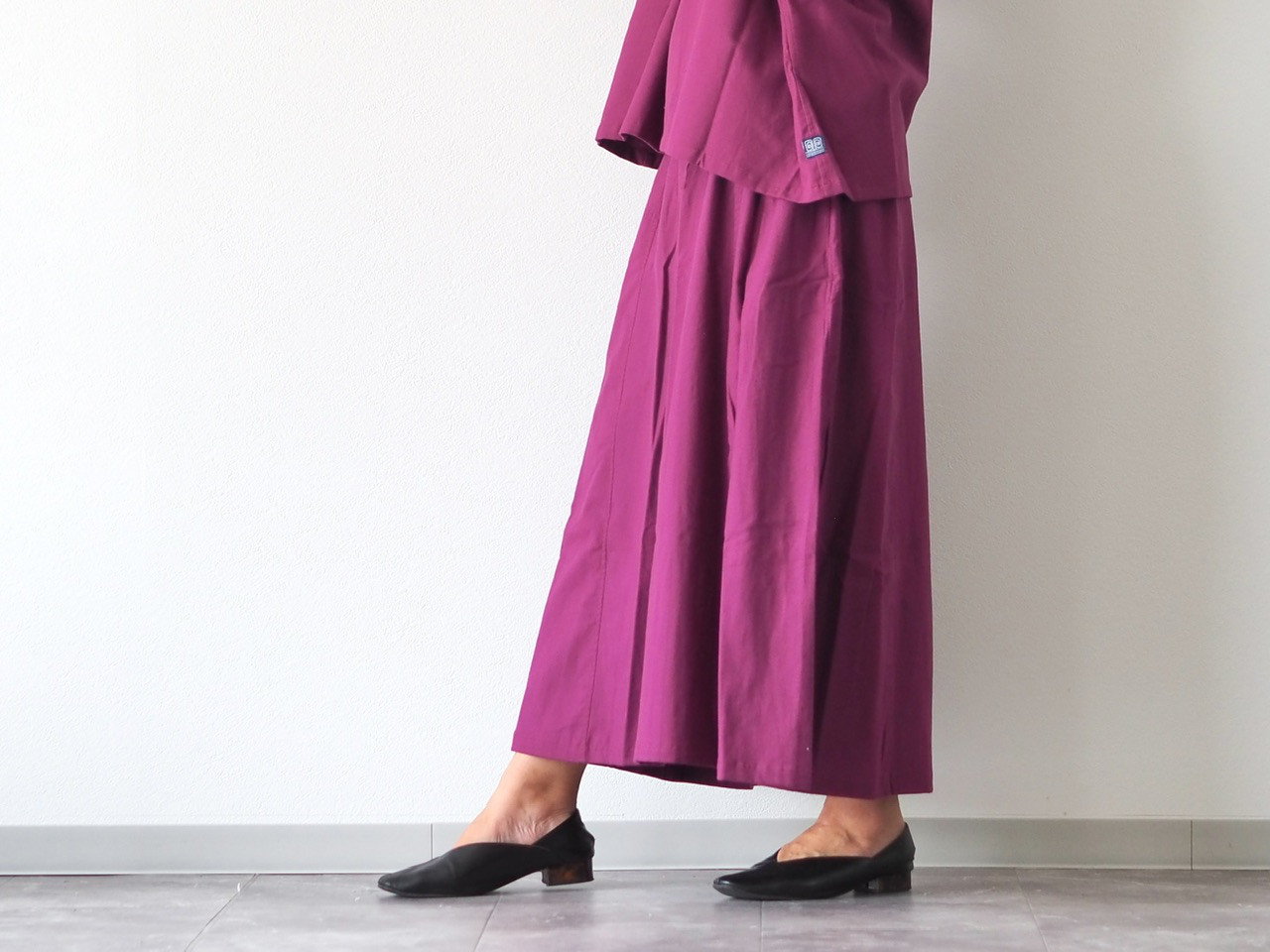 着丈が選べる、ふわっと起毛コットン。四枚はぎロングスカート/ブーゲンビリア