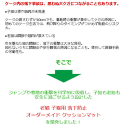 老猫 子猫用 落下防止 オーダーメイド クッションマット 2枚目の画像