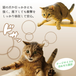 老猫 子猫用 落下防止 オーダーメイド クッションマット 3枚目の画像