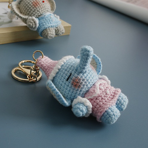 毛糸 手作り 編みぐるみ ニット人形 キーホルダー バッグチャーム