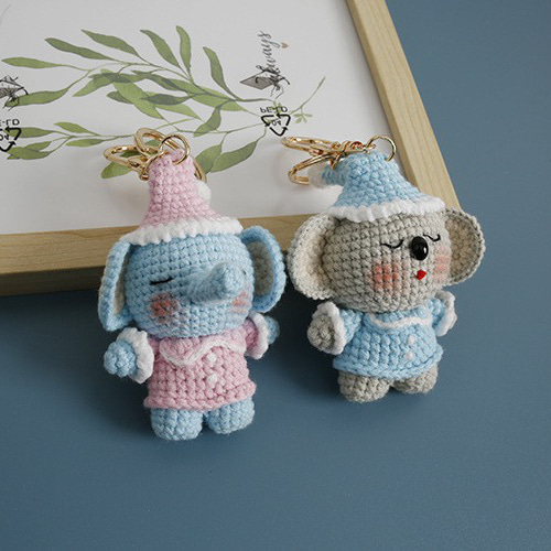 毛糸 手作り 編みぐるみ ニット人形 キーホルダー バッグチャーム