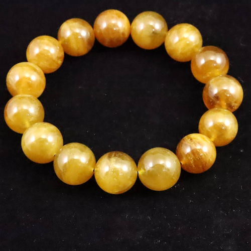 ヘリオドール イエローアクアマリン 14mmブレスレット 64.7g #63551