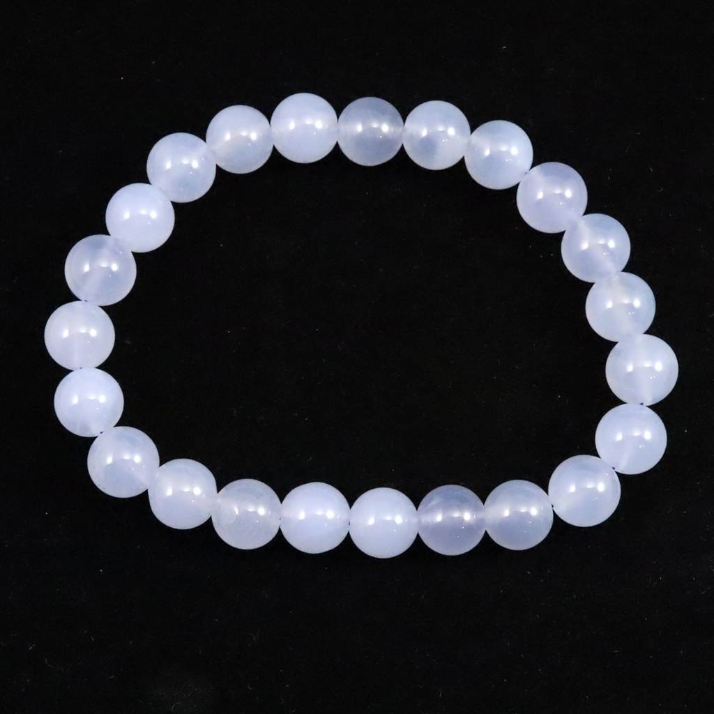 ブルーカルセドニー　8.5mmブレスレット 19.3g #76766