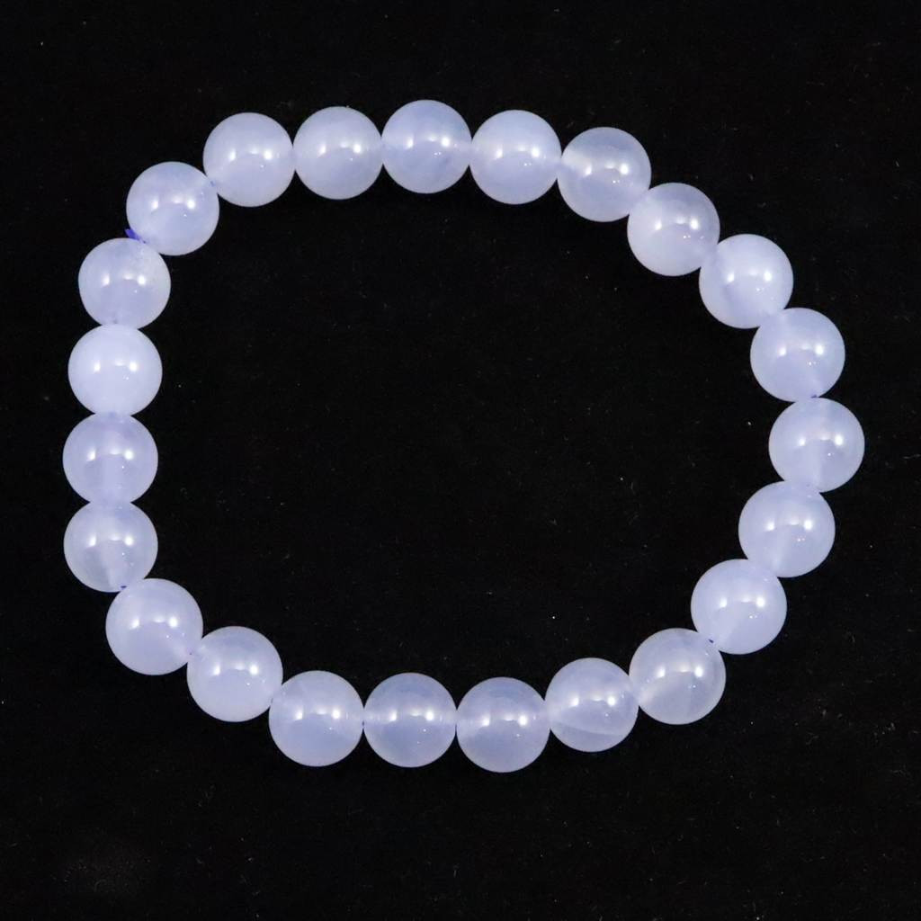 ブルーカルセドニー　8.5mmブレスレット 19.2g #28088