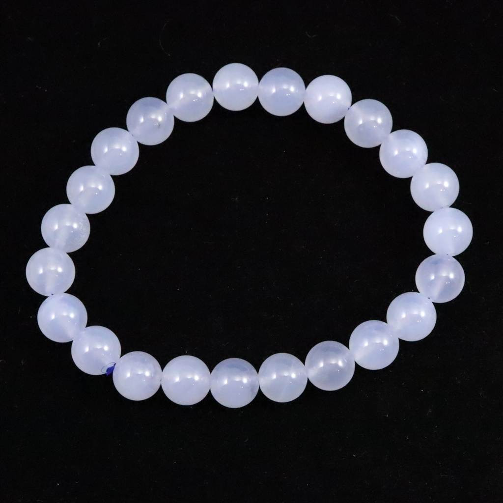 ブルーカルセドニー　8.5mmブレスレット 19.4g #11213