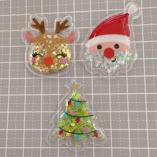 X36）2個 シャカシャカクリスマス ツリー サンタ トナカイ フレーク