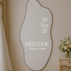 ウェルカムボード WELCOMEステッカー ウェルカムミラー 全身ミラー