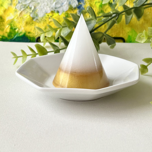 人気No.2【受注制作】交換なしの盛り塩☆金色の盛り塩オルゴナイト☆金