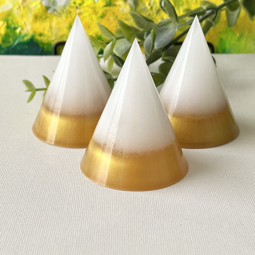 人気No.2【受注制作】交換なしの盛り塩☆金色の盛り塩オルゴナイト☆金