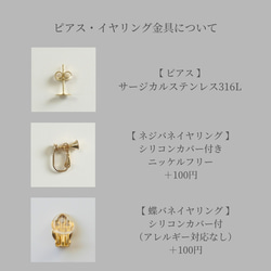 【木漏れ日】 刺繍耳飾り　秋に着けたいピアス・イヤリング 10枚目の画像