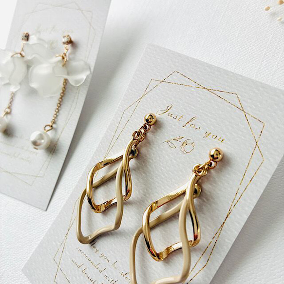 アクセサリー台紙【名刺サイズ/15枚入】 [D-626]goldline 5枚目の画像