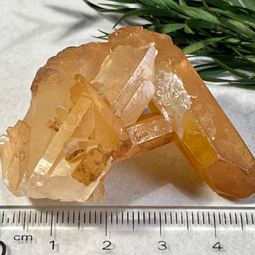サンセットクォーツ✧ レインボー タンジェリン 原石 クラスター 蜜柑