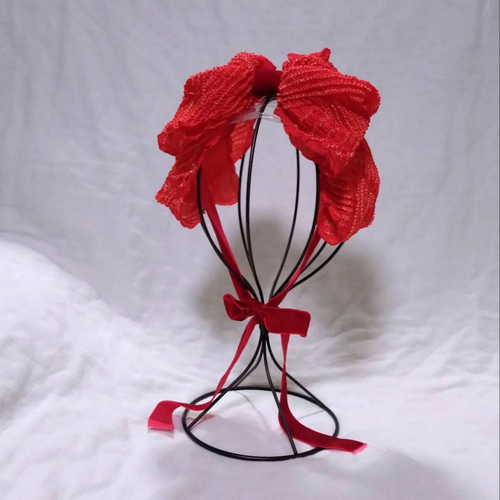 リボン 髪飾り ふんわり 金彩 着物リメイク 七五三 ヘッドドレス 361