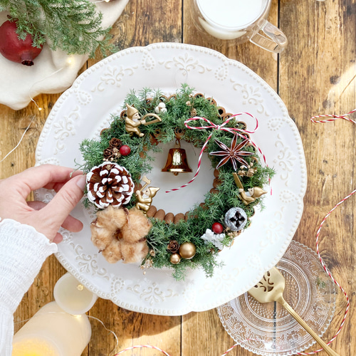 シナモン香るクリスマスタルトリース【受注生産】ヒムロ杉 クリスマス