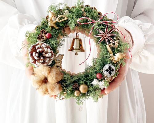 シナモン香るクリスマスタルトリース【受注生産】ヒムロ杉 クリスマス