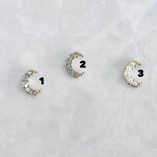 選べるお月さまパーツ♪ セミオーダー 耳つぼジュエリー 耳ツボ