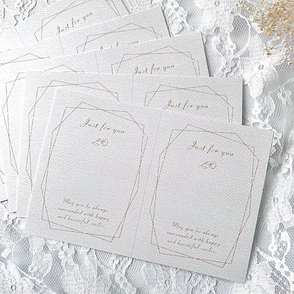 アクセサリー台紙【はがき1/2☆10枚入(20枚分）】[D-630]goldline2 8枚目の画像