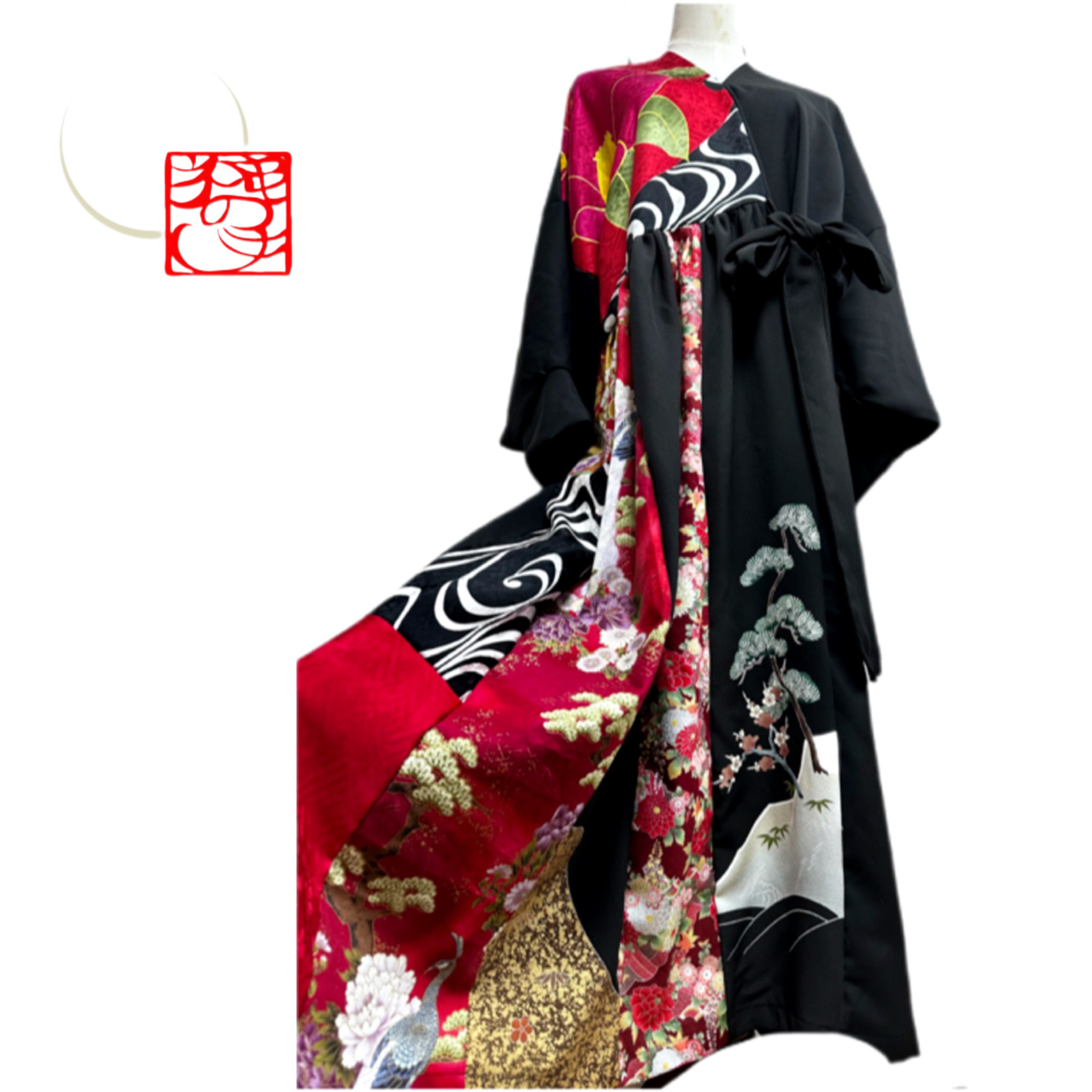 楽天市場】着物リメイク ワンピースの通販 秋冬 振袖 着物リメイク