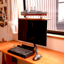 【モニターの上の台】エボニー　モニターやテレビの上をちょっとしたギャラリーに！ 1枚目の画像