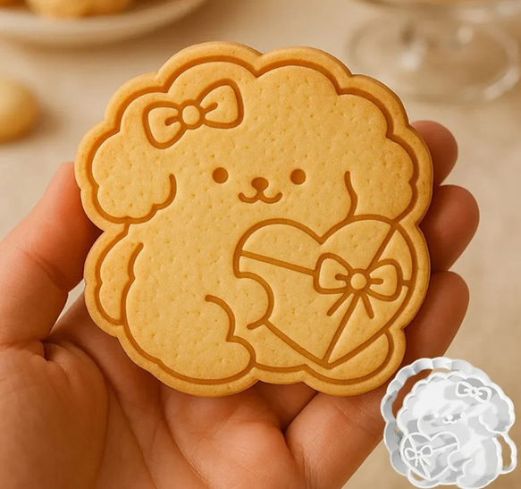 プードル　ビション　犬　クッキー型　型抜き　輸入雑貨　かわいい　dog　バ レンタイン　プレゼント　クリスマス 2枚目の画像