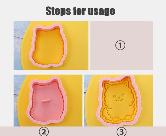 猫　ねこ　ｃａｔ　クッキー型　型抜き　輸入雑貨　ビスケット　かわいい　バ レンタイン　大き目　にゃんこ 10枚目の画像