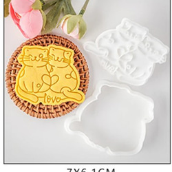 猫　ねこ　ｃａｔ　クッキー型　型抜き　輸入雑貨　ビスケット　かわいい　バ レンタイン　大き目　にゃんこ 8枚目の画像