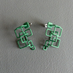 クアドラ　ピアス・イヤリング　緑 2枚目の画像