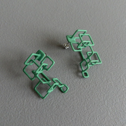 クアドラ　ピアス・イヤリング　緑 4枚目の画像