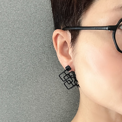 クアドラ　ピアス・イヤリング　黒 11枚目の画像