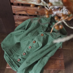 【サイズ100】深緑のシャツ 10枚目の画像