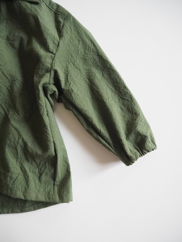 【サイズ100】深緑のシャツ 6枚目の画像