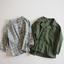 【サイズ100】深緑のシャツ 9枚目の画像