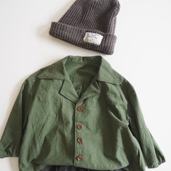 【サイズ100】深緑のシャツ 7枚目の画像