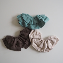 ダブルガーゼのフリルスタイ 3枚目の画像