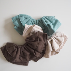 ダブルガーゼのフリルスタイ 4枚目の画像