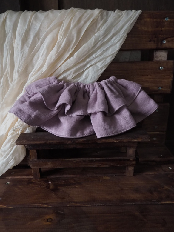 ダブルガーゼのフリルスタイ 12枚目の画像