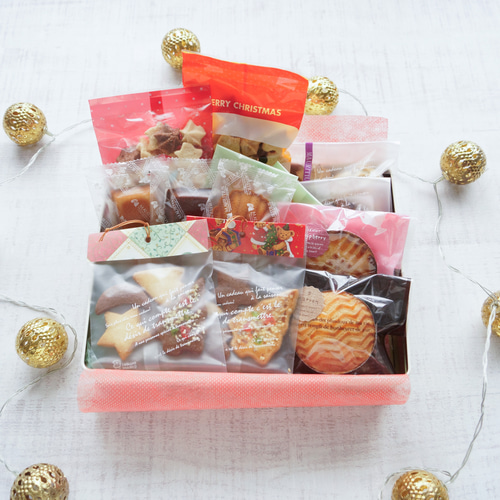 飾って食べれるオーナメントクッキー入り『お菓子ギフト缶』クリスマス