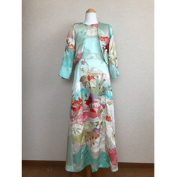 14☆訪問着☆着物リメイク ☆レディースM☆ブルゾン☆スカジャン