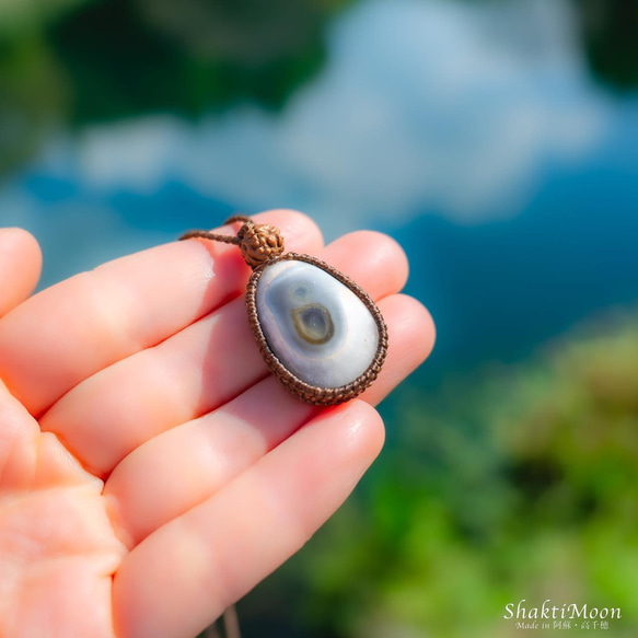 精神を安定させ、勝利をつかみ取りたいあなたへ！オーシャンジャスパーとルドラクシャのお守りネックレス4　第１・2・７ 6枚目の画像