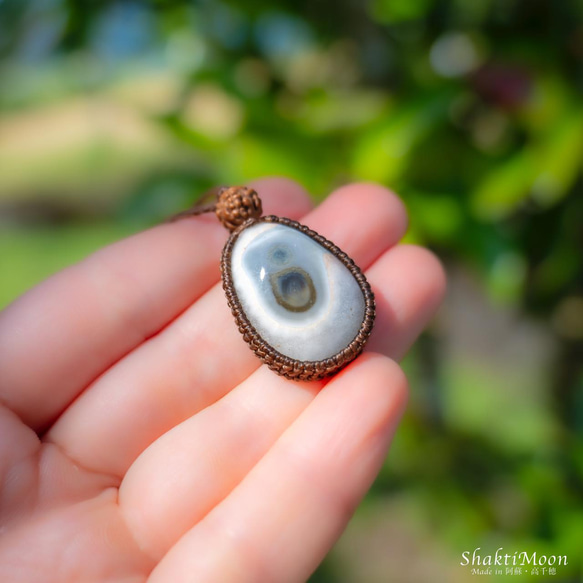 精神を安定させ、勝利をつかみ取りたいあなたへ！オーシャンジャスパーとルドラクシャのお守りネックレス4　第１・2・７ 3枚目の画像