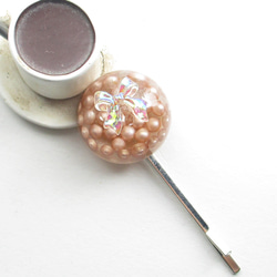 クォーツバスケットを届けようと思ったら、しっかりとラッピングしておきましょう<1点ものヘアピン>HP249 2枚目の画像