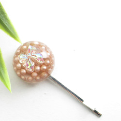 クォーツバスケットを届けようと思ったら、しっかりとラッピングしておきましょう<1点ものヘアピン>HP249 1枚目の画像