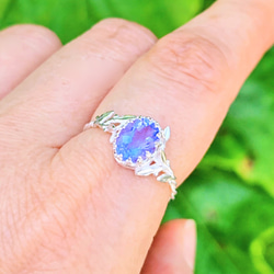 ハンドメイド シルバー オパール リング オパールリングの通販 | iichi 日々の暮らしを心地よくする