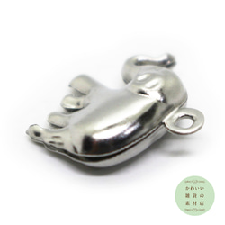 【OML様専用】サージカルステンレスの横向きゾウさんのチャーム（シルバー）500個セット #C-0186T 4枚目の画像