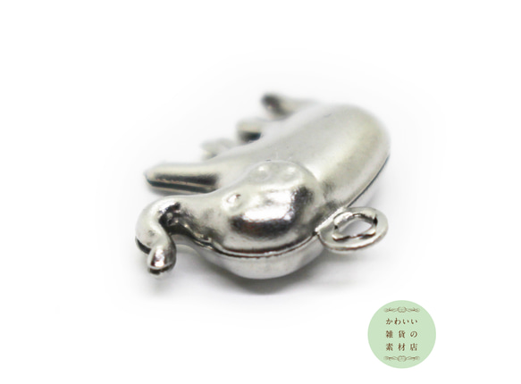 【OML様専用】サージカルステンレスの横向きゾウさんのチャーム（シルバー）500個セット #C-0186T 3枚目の画像